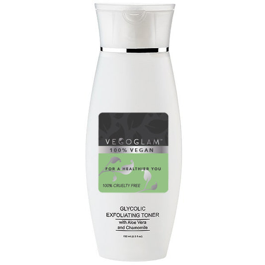 Vegan Glycolic Exfoliating Toner with Aloe Vera and Chamomile - VegoGlam (The Vegan Cosmetics Store)