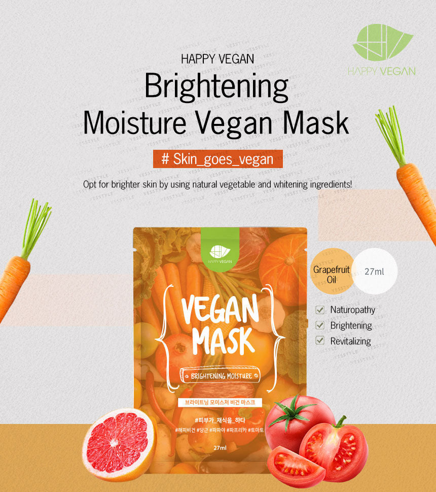 Happy Vegan Mask (Set of 3) - VegoGlam (The Vegan Cosmetics Store)